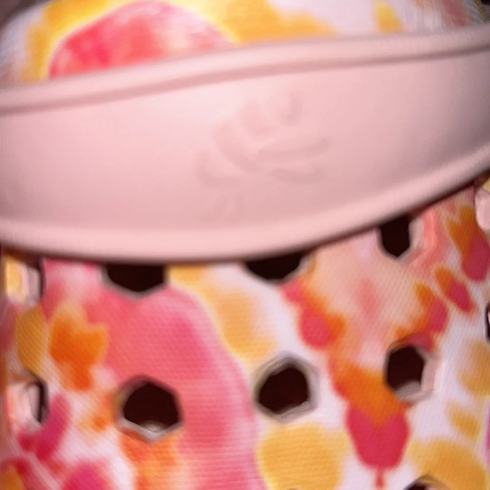 🐝NEW!🐝JOYBEES🌸Pink & Orange TIE DYE design CLOGS. Women’s 9🧡NWOT - Picture 4 of 10